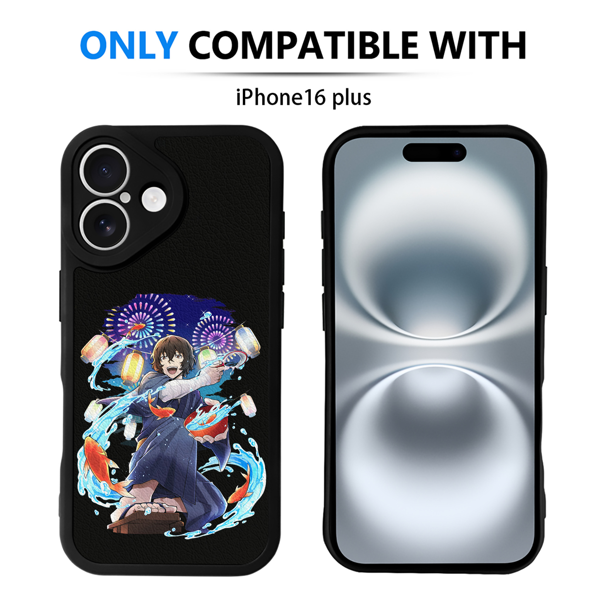 （画像用） 文豪ストレイドッグス Bungo Stray Dogs 【iPhone 16シリーズ対応】シリコンスマホケース（レザー調） 材質：シリコン